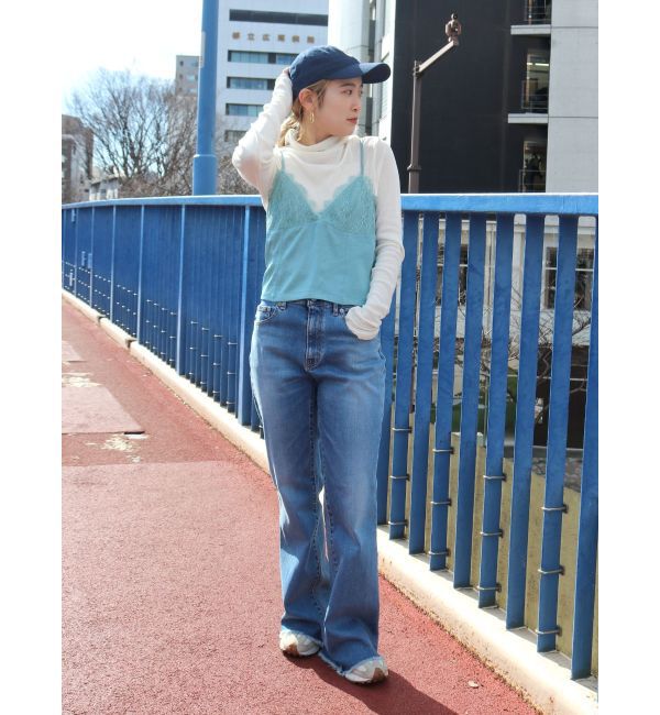 Ungrid「レースコンビサテンキャミ」|キャミソール|