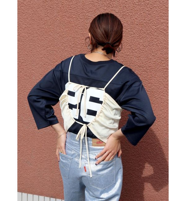 Ungrid「レースコンビサテンキャミ」|キャミソール|