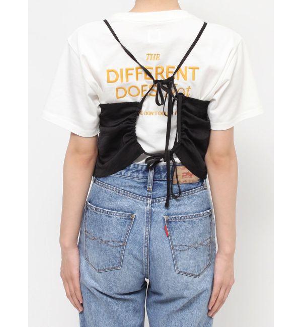 Ungrid「レースコンビサテンキャミ」|キャミソール|