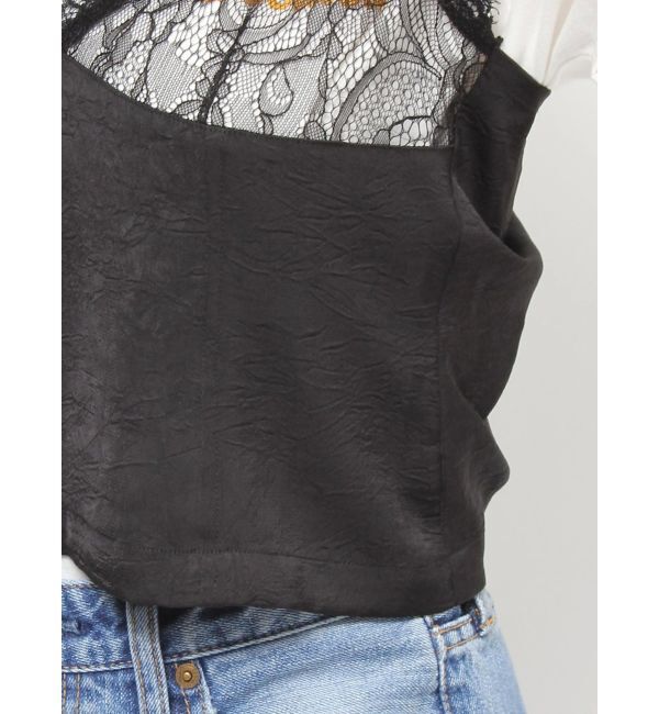 Ungrid「レースコンビサテンキャミ」|キャミソール|