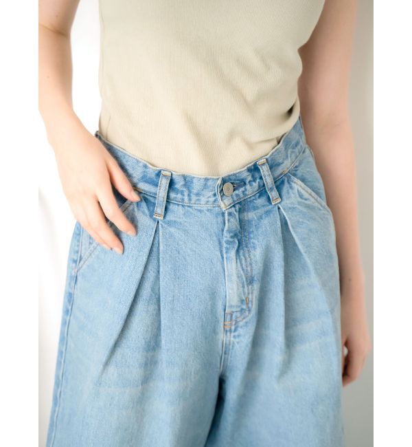 Ungrid「ウエストタックカーブデニム」|デニム|