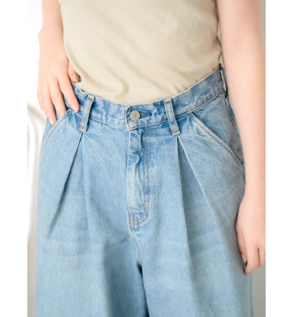 Ungrid「ウエストタックカーブデニム」|デニム|