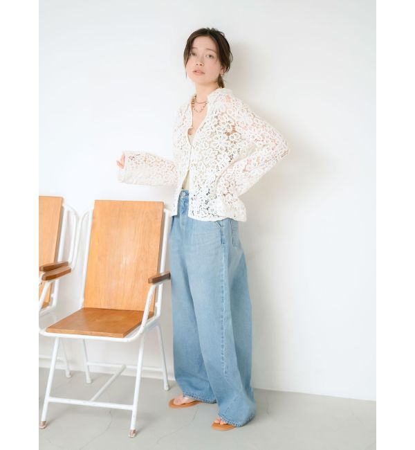 Ungrid「ウエストタックカーブデニム」|デニム|