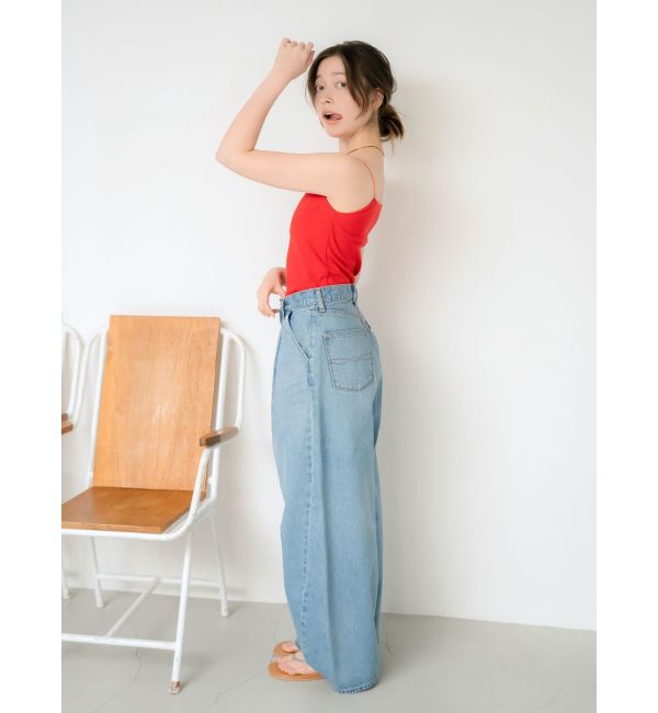 Ungrid「ウエストタックカーブデニム」|デニム|