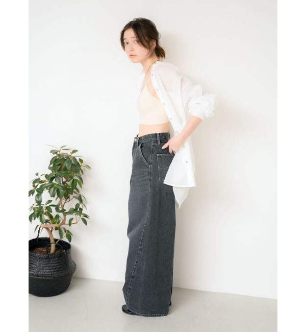 Ungrid「ウエストタックカーブデニム」|デニム|