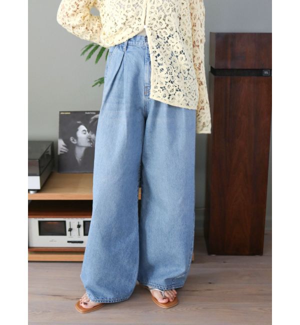 Ungrid「ウエストタックカーブデニム」|デニム|