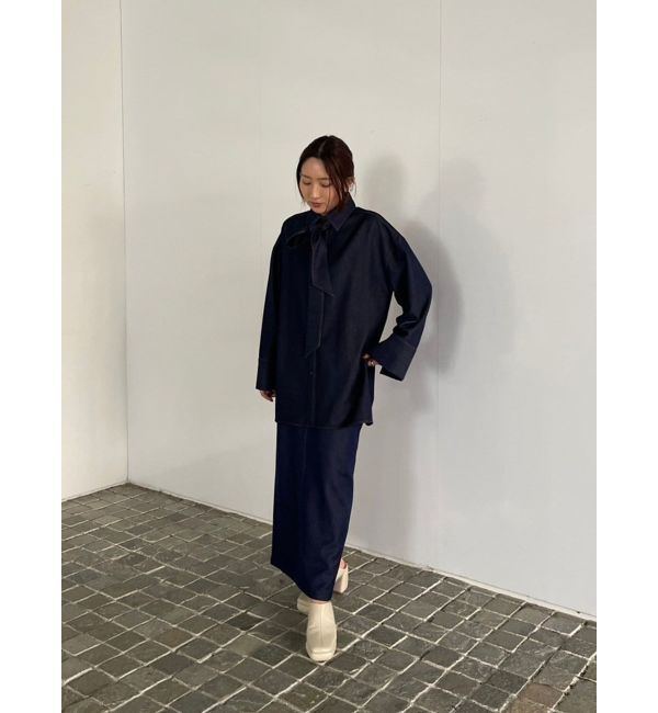 LAGUNAMOON「【柳橋唯コラボ】ワイドスリーブタイネックシャツ」|シャツ・ブラウス|