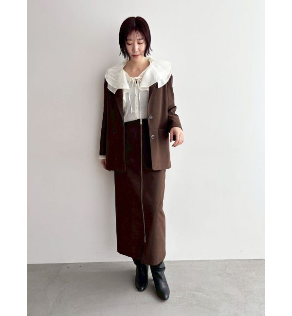 LAGUNAMOON「スエードライクジップIラインスカート」|スカート|