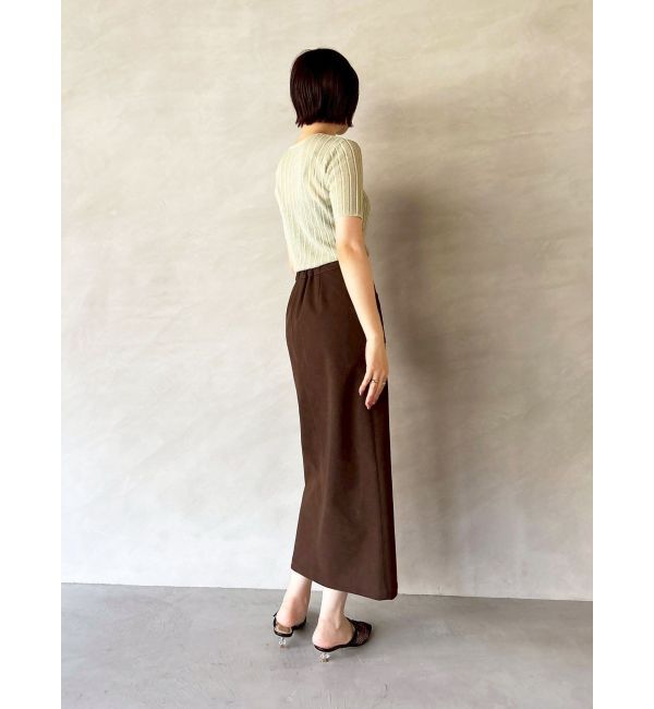 LAGUNAMOON「スエードライクジップIラインスカート」|スカート|