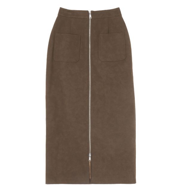 LAGUNAMOON「スエードライクジップIラインスカート」|スカート|