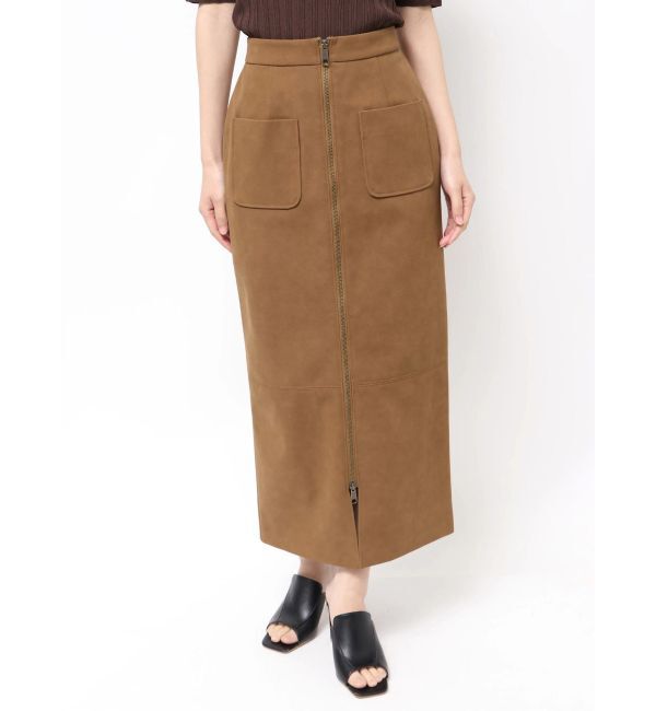 LAGUNAMOON「スエードライクジップIラインスカート」|スカート|