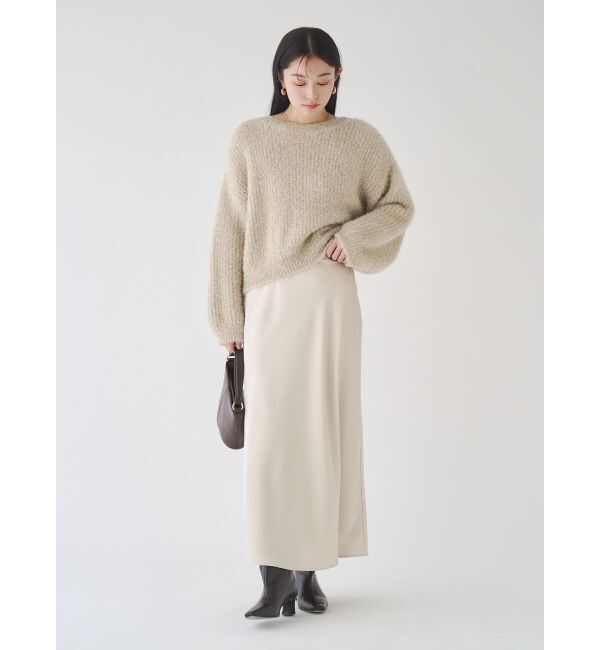 LAGUNAMOON「バックデザインファーラメニットプルオーバー」|ニット・セーター|