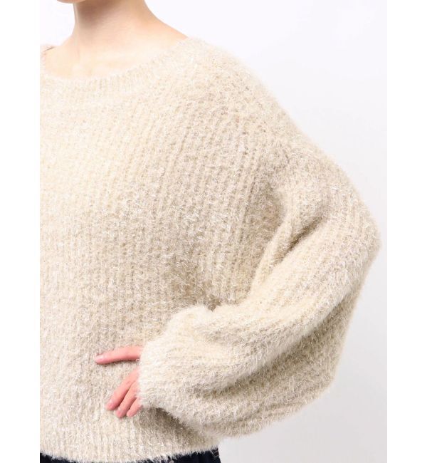LAGUNAMOON「バックデザインファーラメニットプルオーバー」|ニット・セーター|