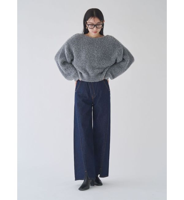 LAGUNAMOON「バックデザインファーラメニットプルオーバー」|ニット・セーター|