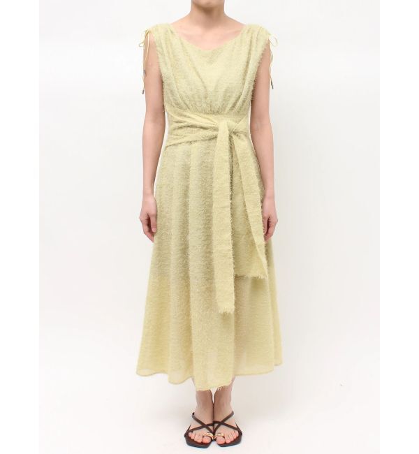 LAGUNAMOON「カットジャガードウエストリボンワンピース」|ワンピース|