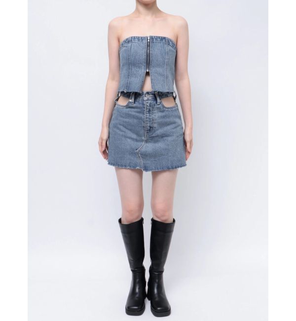 EVRIS「ウエストオープンデニムミニスカート」|スカート|