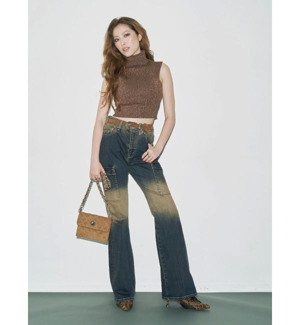 EVRIS「グラデーションフレアデニムパンツ【セットアップ着用可能】」|デニム|