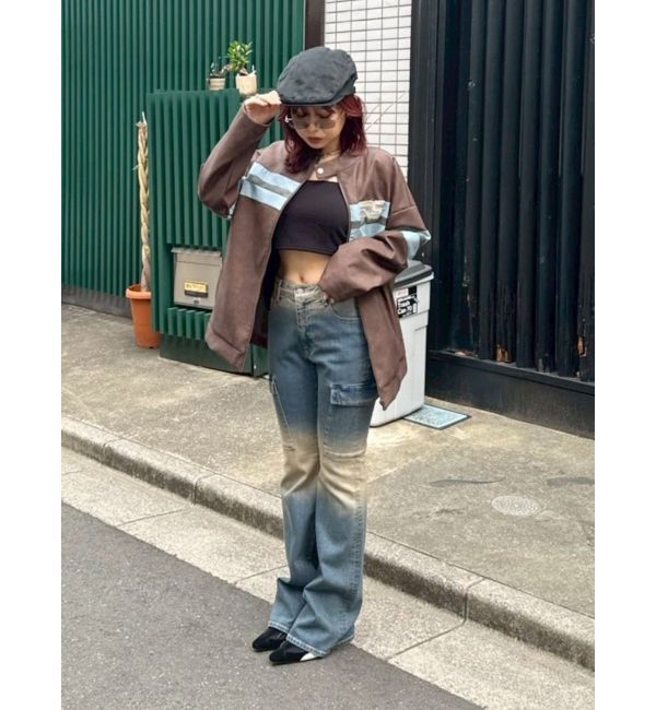 EVRIS「グラデーションフレアデニムパンツ【セットアップ着用可能】」|デニム|