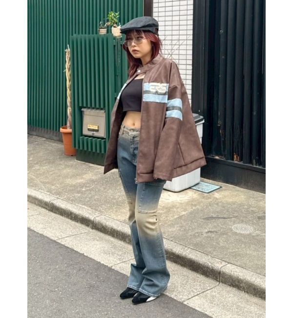 EVRIS「グラデーションフレアデニムパンツ【セットアップ着用可能】」|デニム|