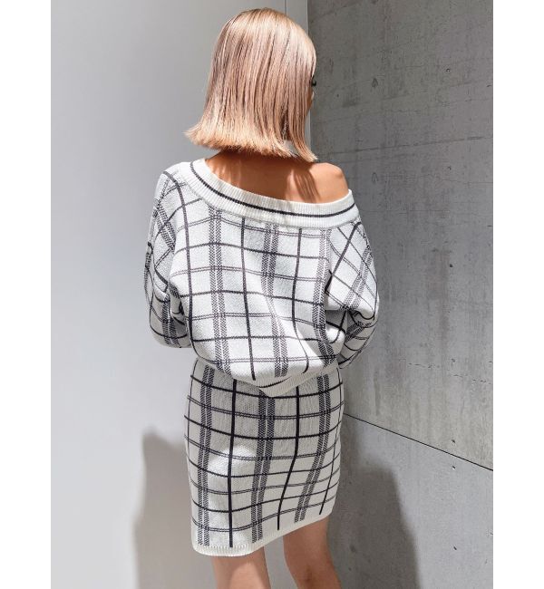 GYDA「CHECK PATTERN ニットスカートライクショートパンツ」|スカート|
