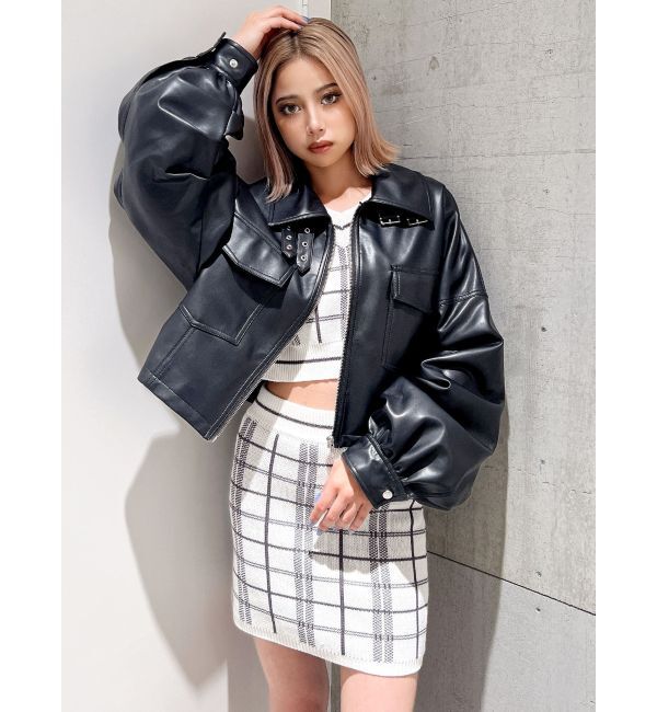 GYDA「CHECK PATTERN ニットスカートライクショートパンツ」|スカート|