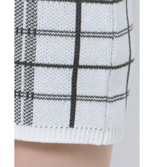 GYDA「CHECK PATTERN ニットスカートライクショートパンツ」|スカート|