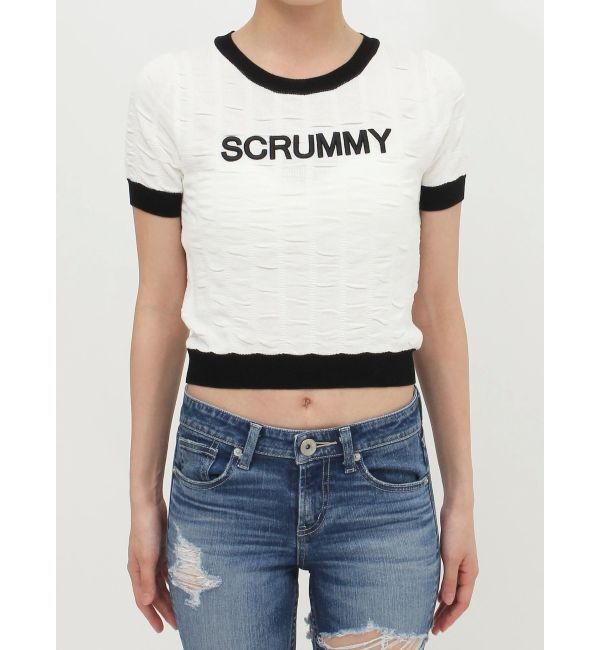 GYDA「SCRUMMYエンボーワッフルニットトップス」|ニット・セーター|