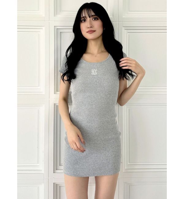 GYDA「Square gyda STONEテレコワンピース」|ワンピース|