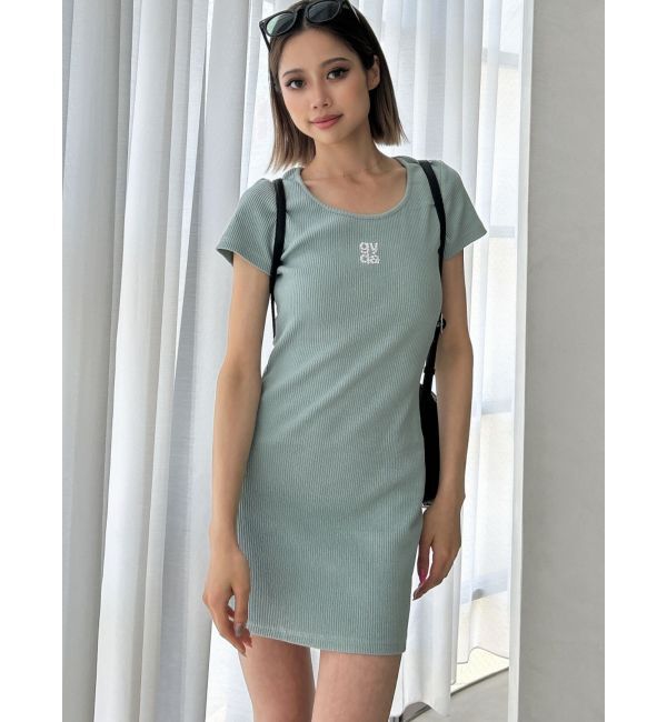 GYDA「Square gyda STONEテレコワンピース」|ワンピース|