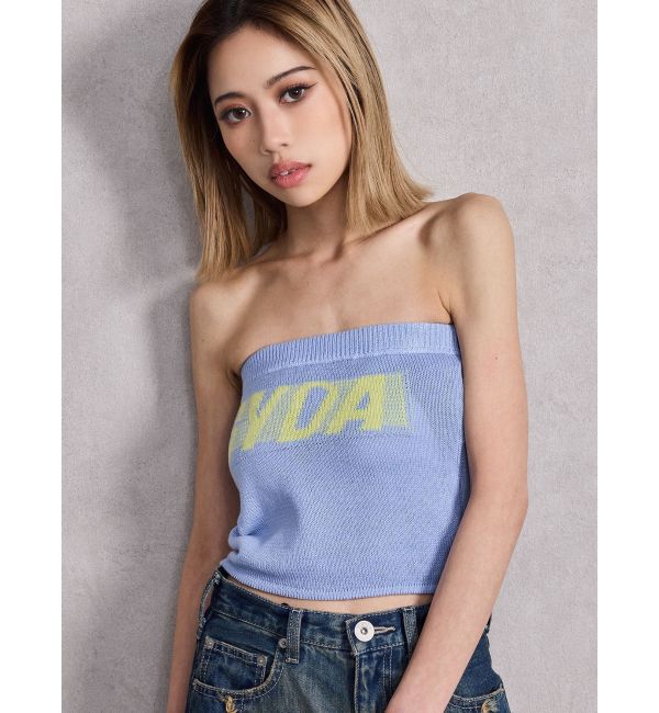 GYDA「GYDA ニットベアトップス」|ニット・セーター|スカイブルー