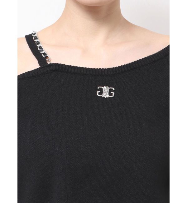 GYDA「Symmetry GYDAワンショルチェーンニットトップス」|ニット・セーター|