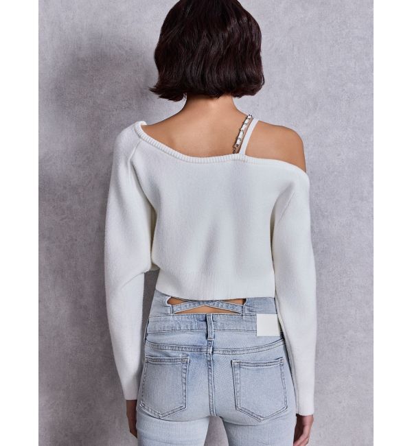 GYDA「Symmetry GYDAワンショルチェーンニットトップス」|ニット・セーター|