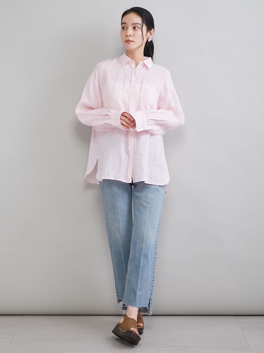 Mila Owen「ポケット付きフレンチリネンシャツ」|シャツ・ブラウス|