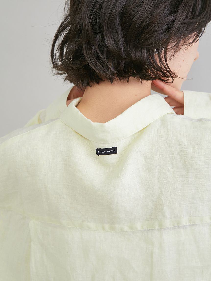 Mila Owen「ポケット付きフレンチリネンシャツ」|シャツ・ブラウス|