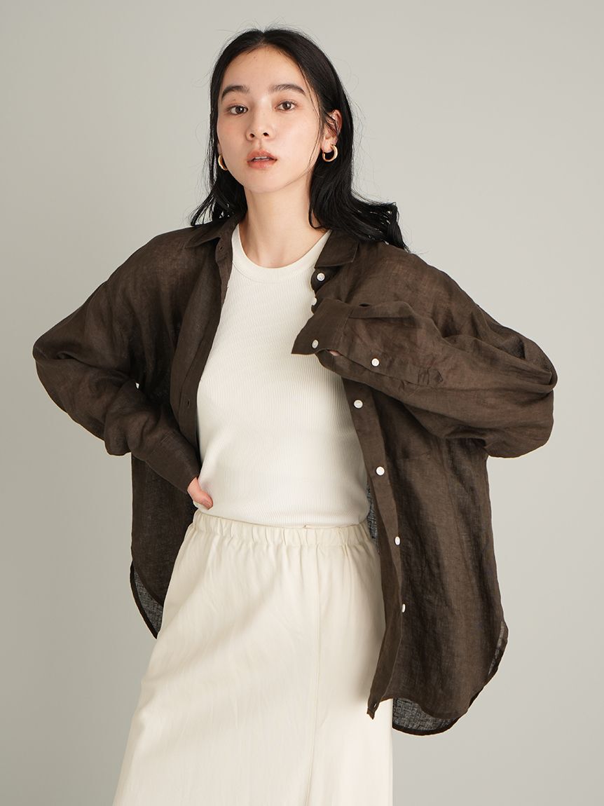 Mila Owen「ポケット付きフレンチリネンシャツ」|シャツ・ブラウス|BRW