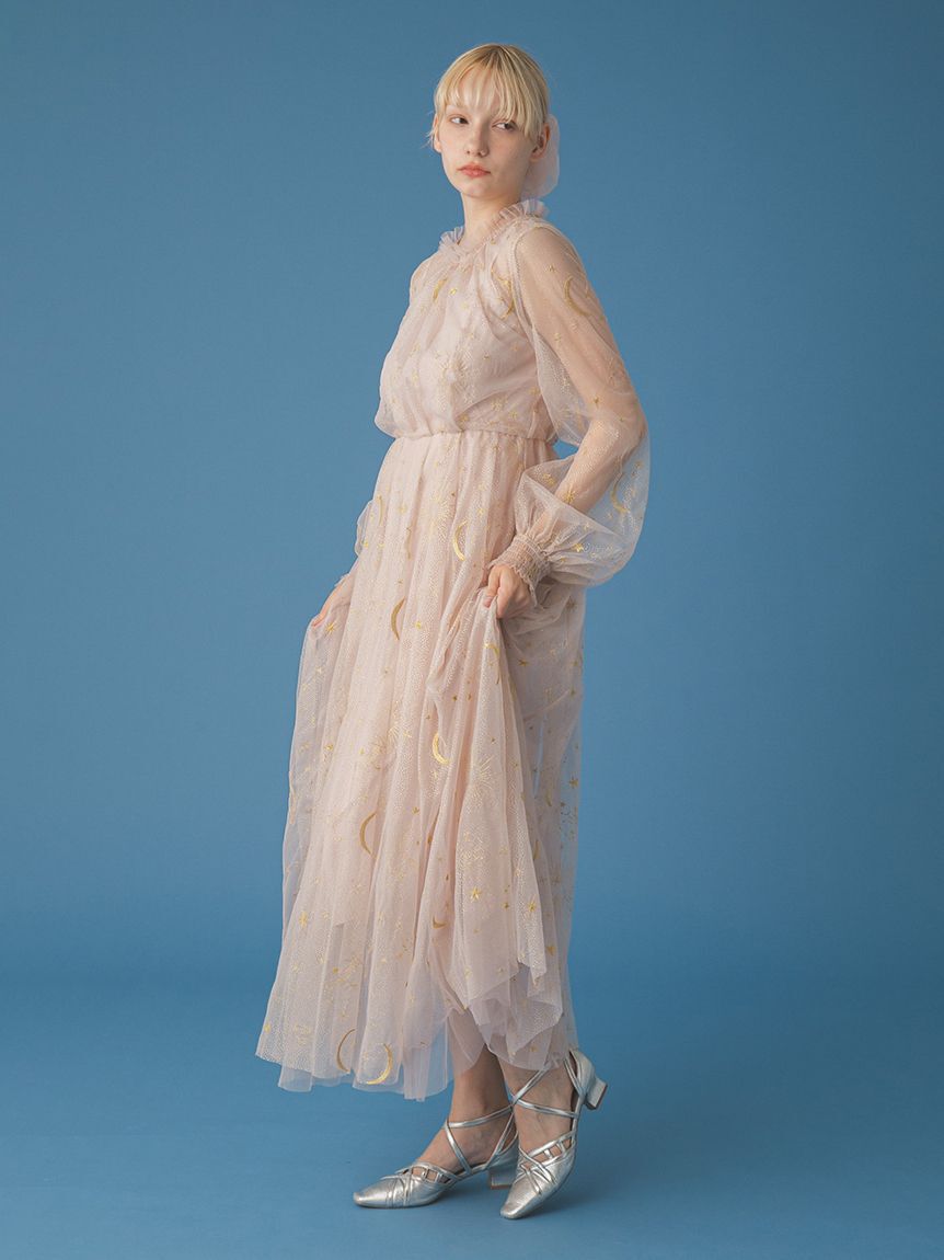 FURFUR「【限定サイズ】Twilightラメチュール刺繍ドレス」|ドレス|