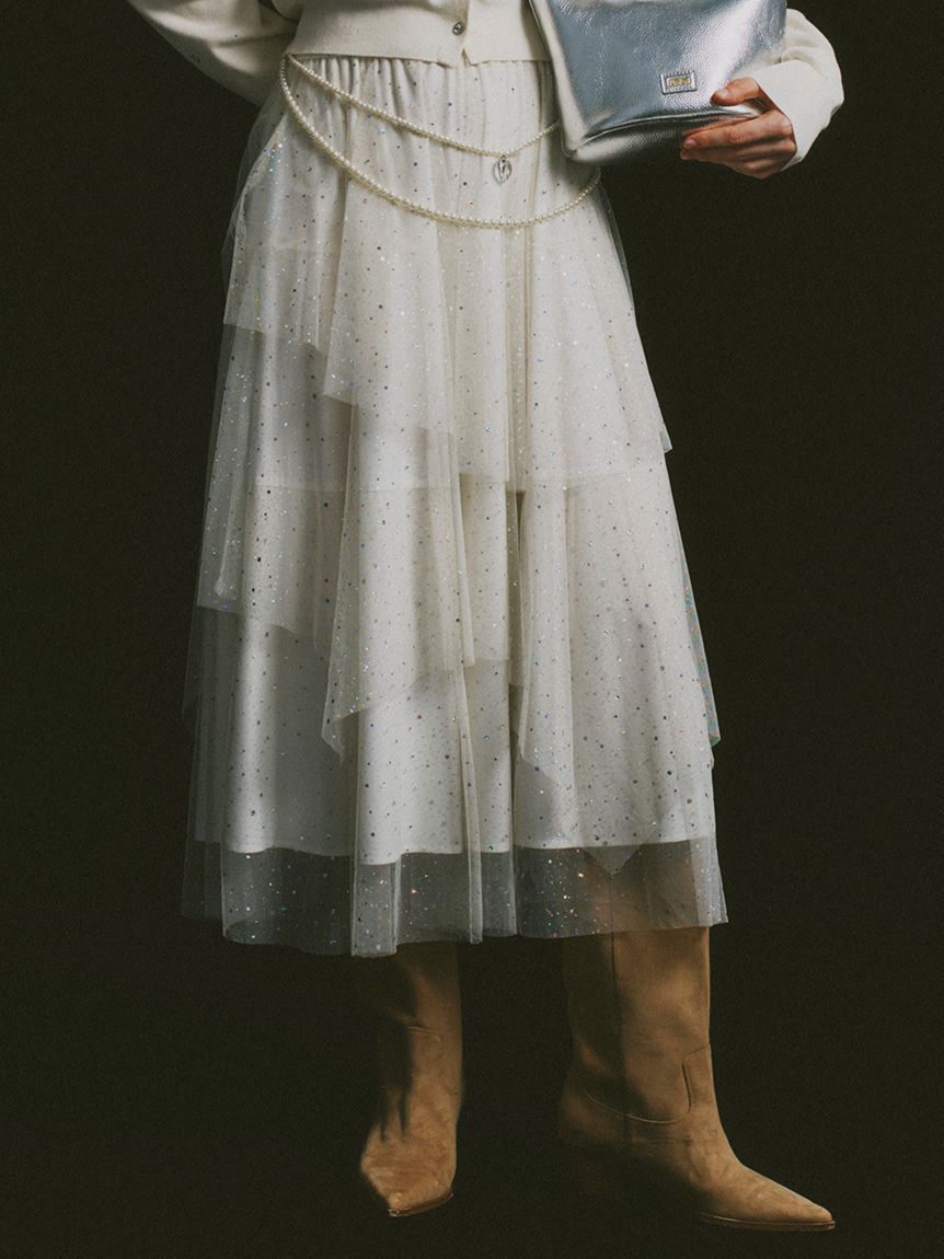 FURFUR「ラメチュールスカート」|スカート|