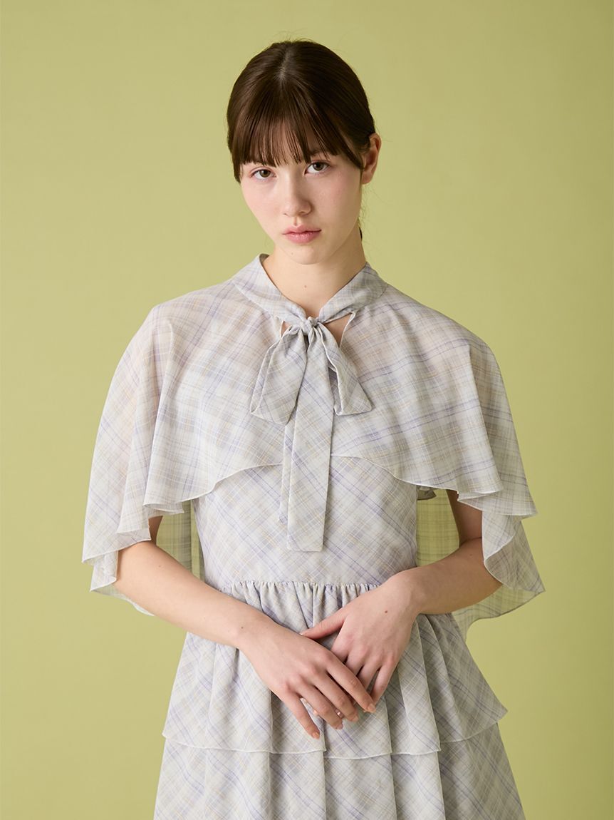 FURFUR「ケープセットティアードドレス」|ドレス|