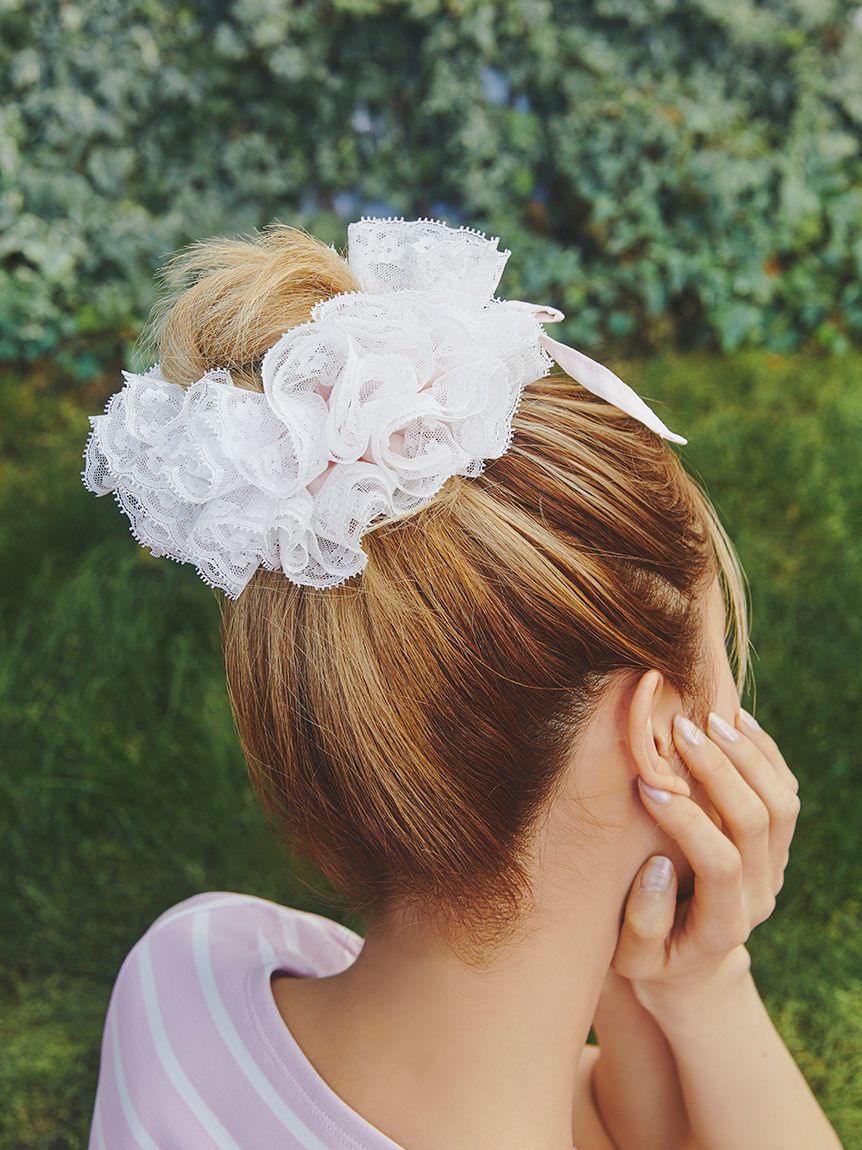 FURFUR「【限定カラー】レースコンビバレリーナシュシュ」|ヘアバンド|