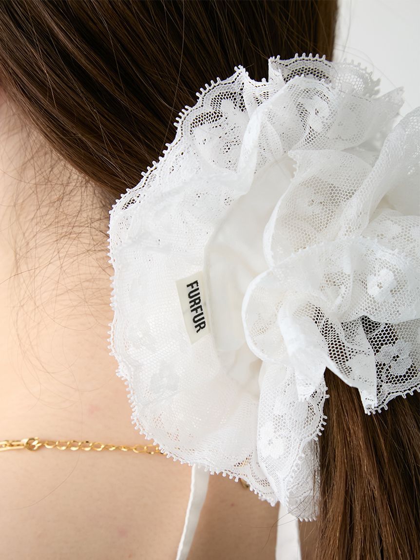 FURFUR「【限定カラー】レースコンビバレリーナシュシュ」|ヘアバンド|
