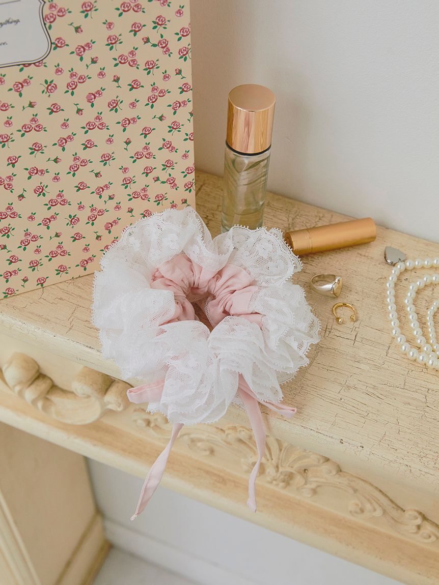 FURFUR「【限定カラー】レースコンビバレリーナシュシュ」|ヘアバンド|