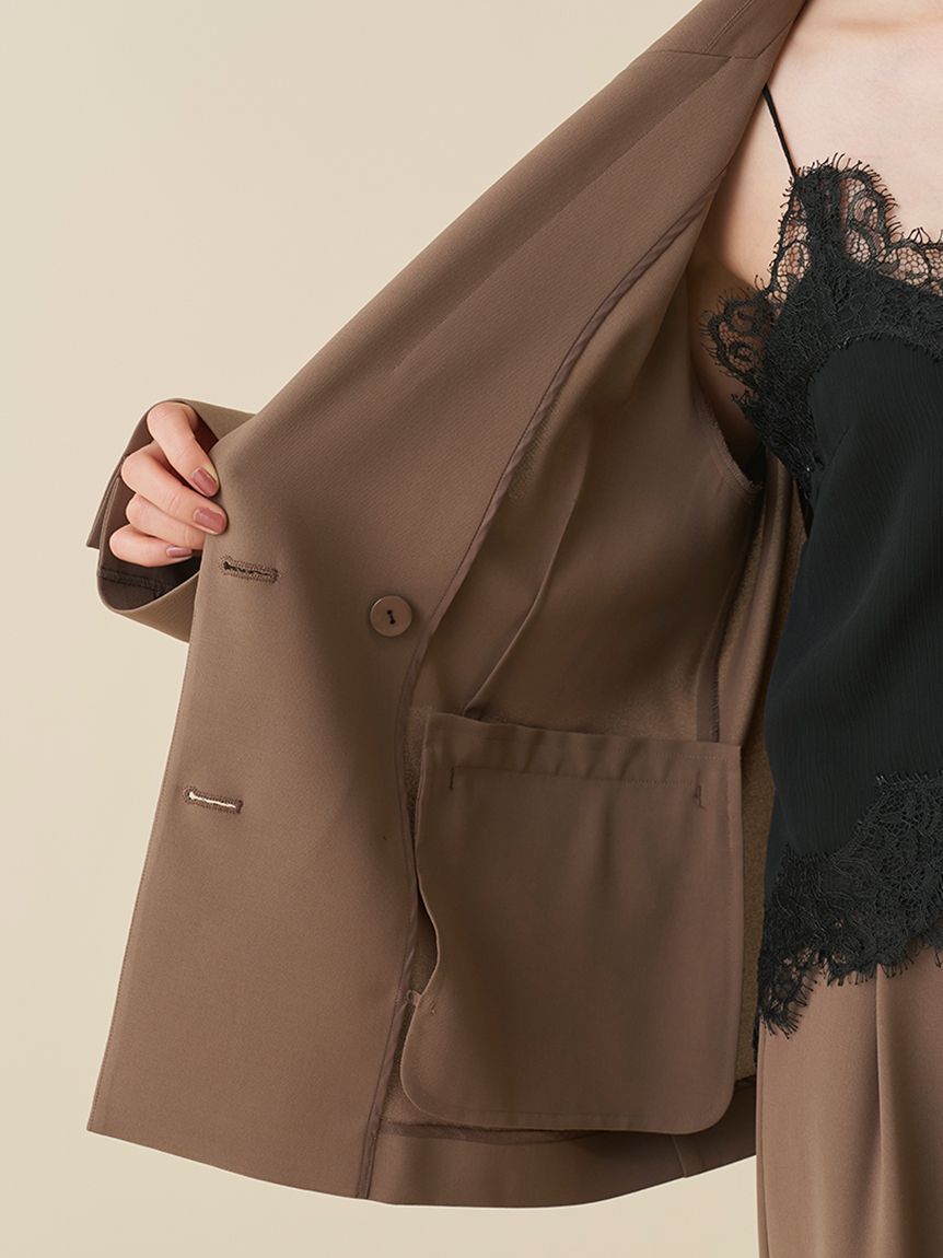 SNIDEL「【Washable】ジャケット」|ノーカラージャケット|