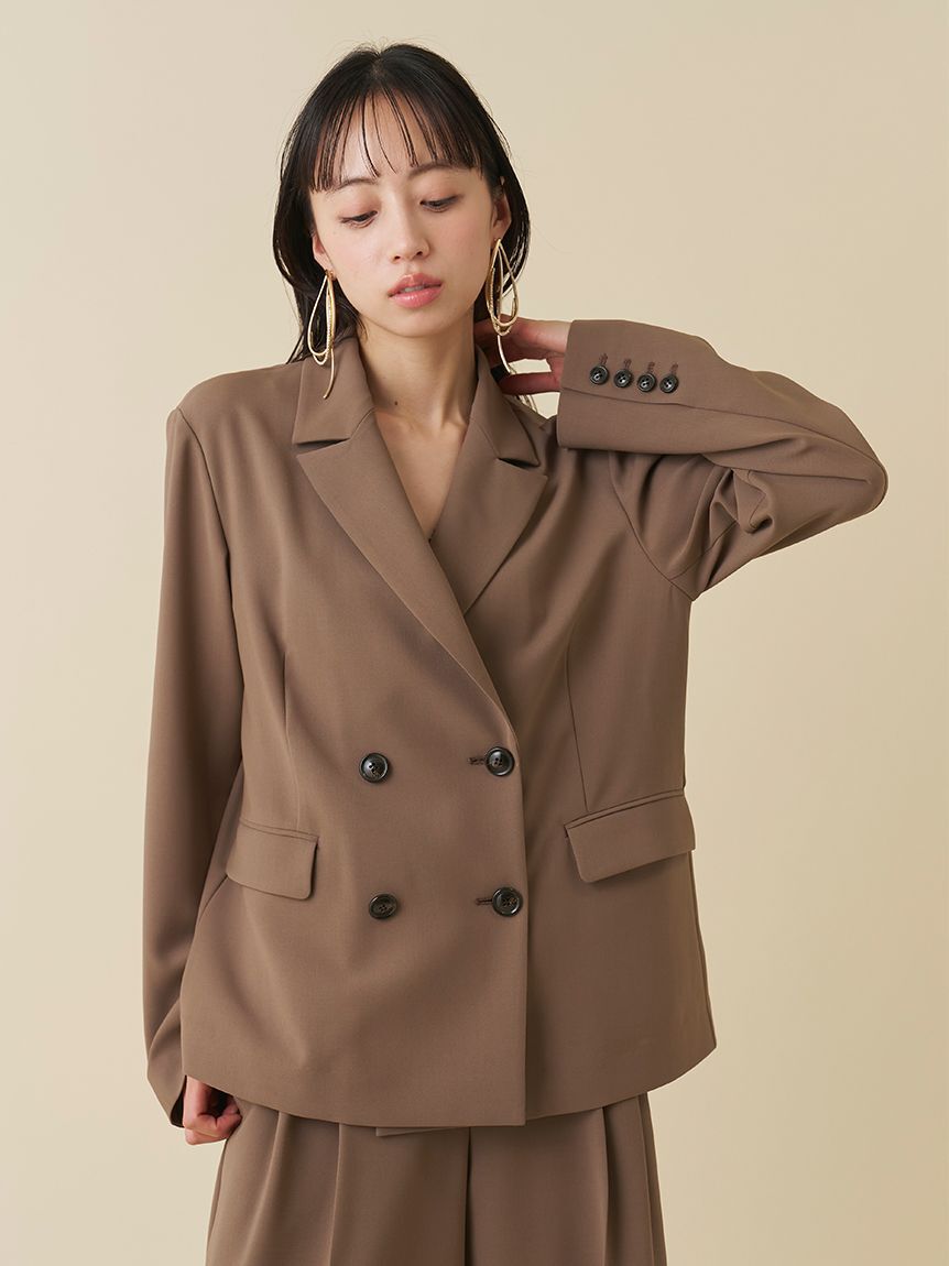 SNIDEL「【Washable】ジャケット」|ノーカラージャケット|