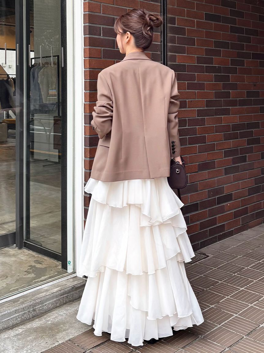 SNIDEL「【Washable】ジャケット」|ノーカラージャケット|