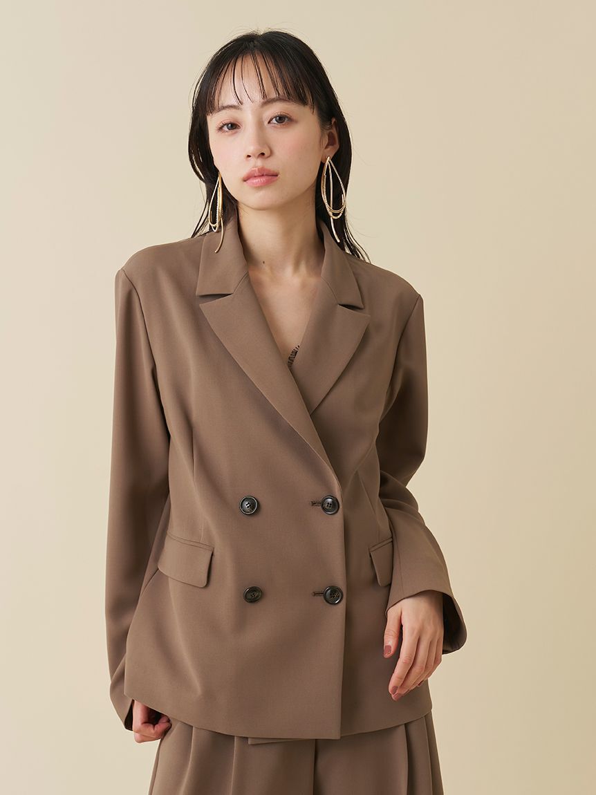 SNIDEL「【Washable】ジャケット」|ノーカラージャケット|