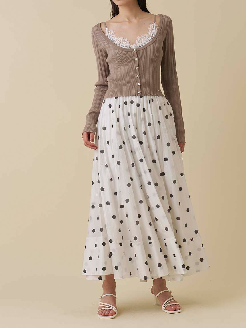 SNIDEL「ギャザーボリュームフレアスカート」|スカート|