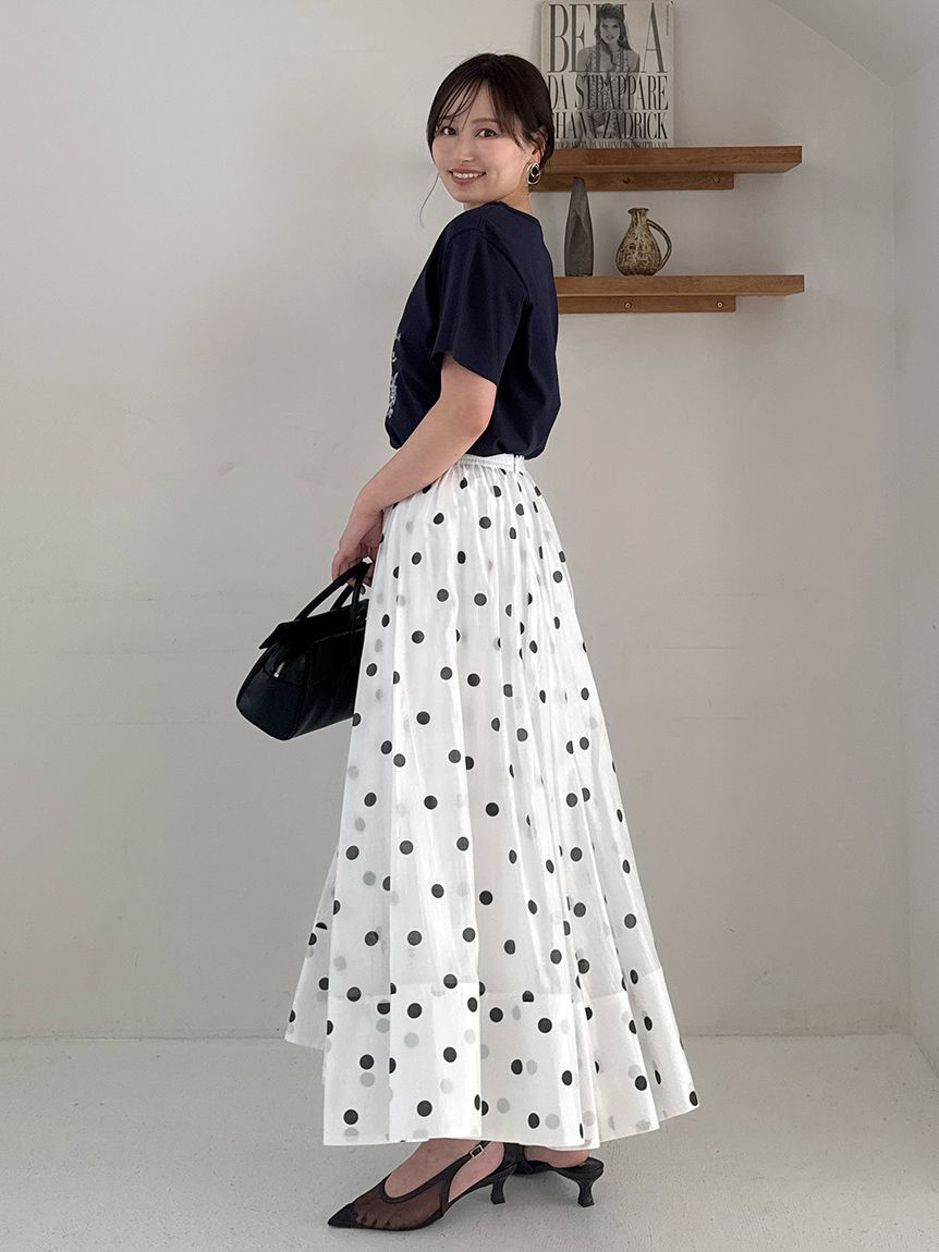 SNIDEL「ギャザーボリュームフレアスカート」|スカート|