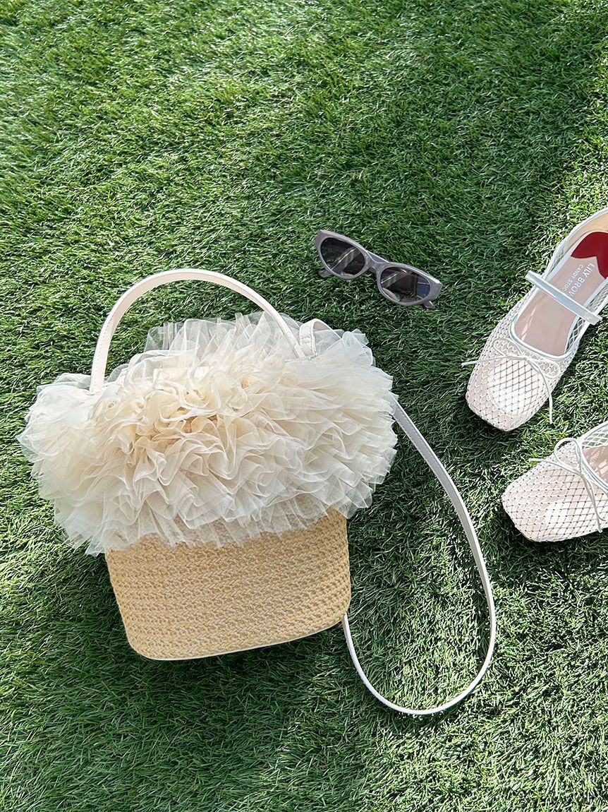 LILY BROWN「【限定カラー】2wayチュール切り替えバッグ」|ショルダー・メッセンジャー|BEG