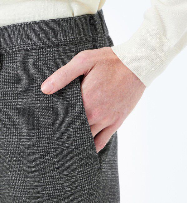 MACKINTOSH PHILOSOPHY「テーラードジャージー パンツ グレンチェック/千鳥」|スラックス|