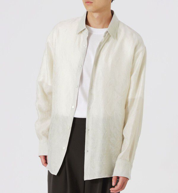  「シアーアブストラクトジャガードシャツ」|シャツ・ブラウス|